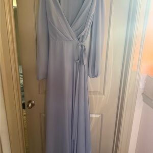 Elegant Light Blue Maxi Dress